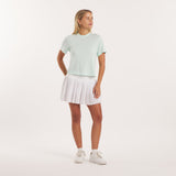 White | On Model Skirt | Full Body Outfit with Tee