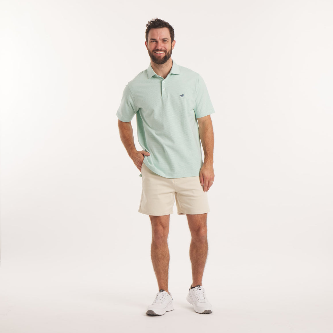 Mint Relaxed Stripe | On Model | Front 3